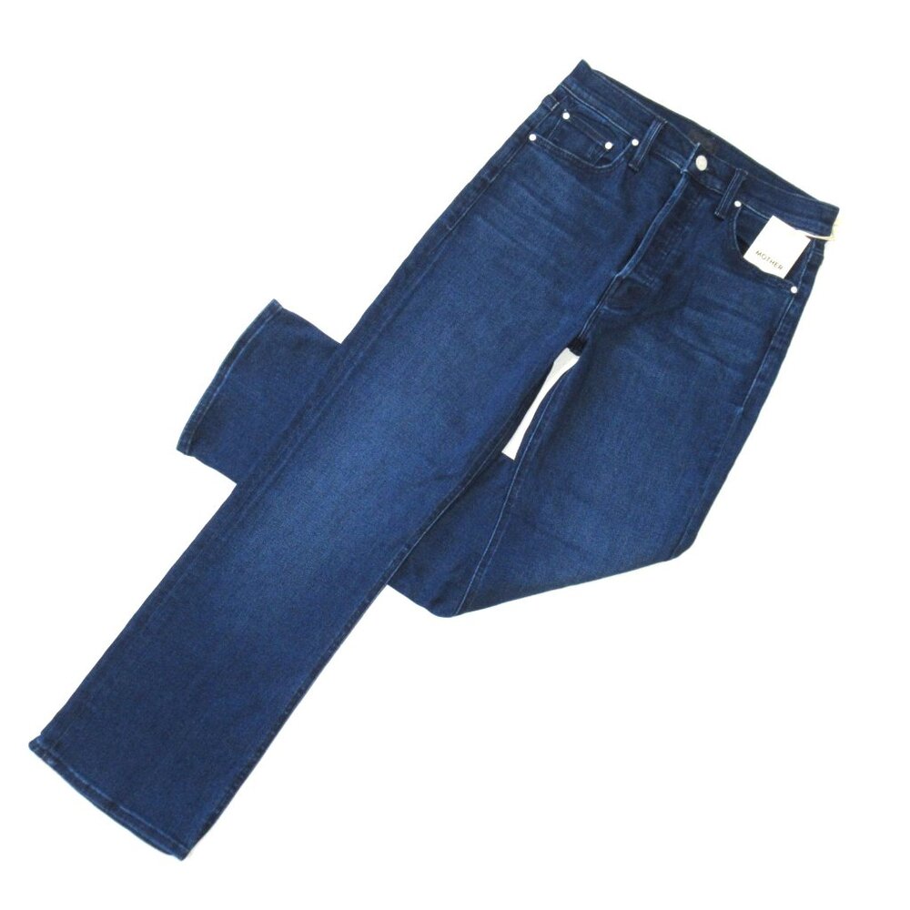 NWT MOTHER Tripper Dark Blue Women's Jeans - Taking Shape Color - High Rise